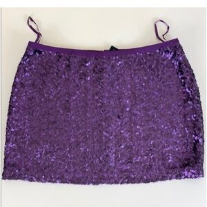 Purple sequin skirt